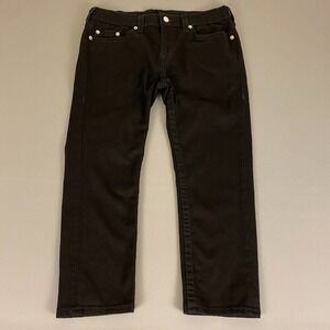 True Religion Rocco Relaxed Skinny Jeans Men's Size 36 Short (36x26) Black Denim
